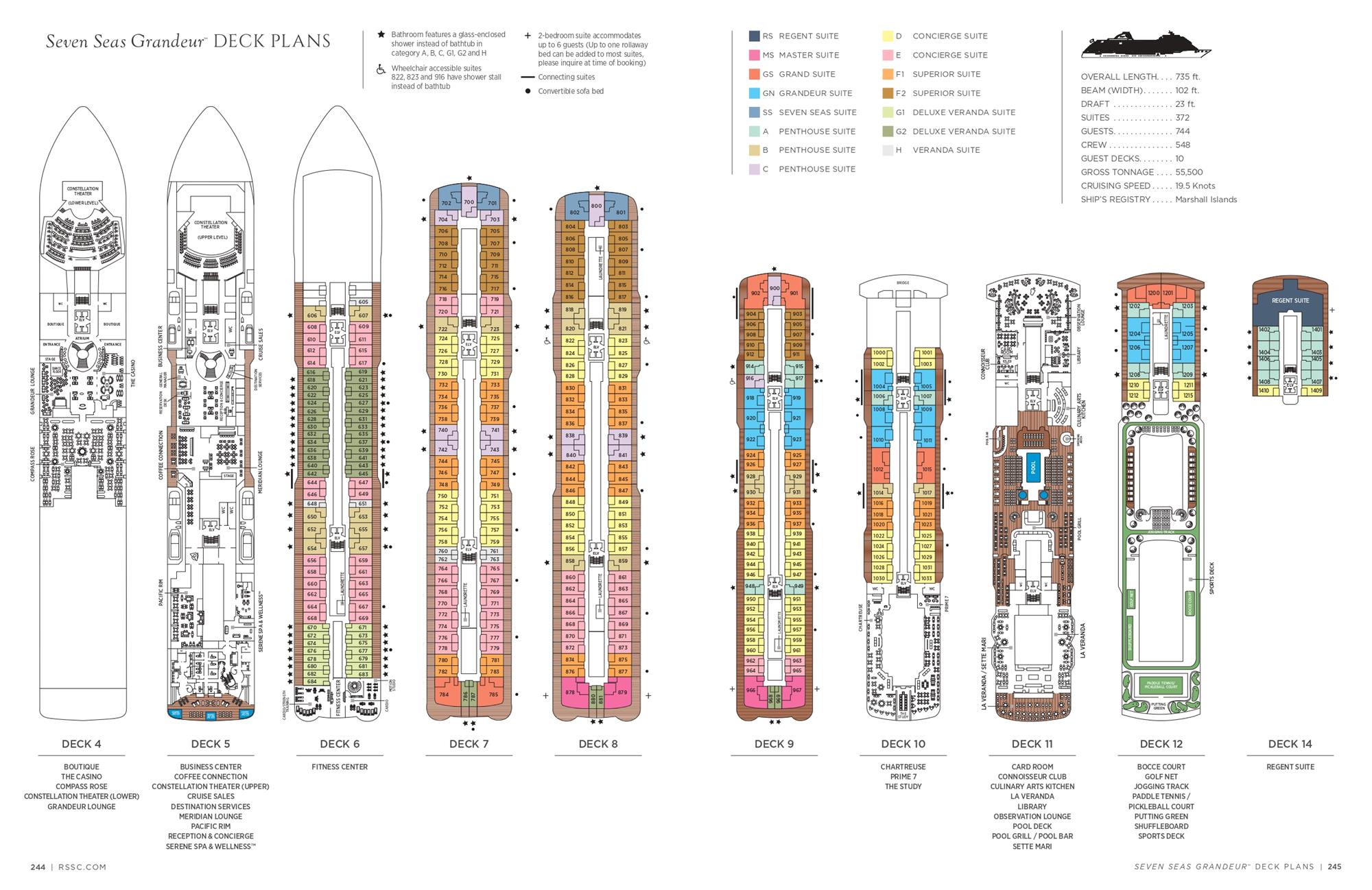 Grandeur Deck Plan